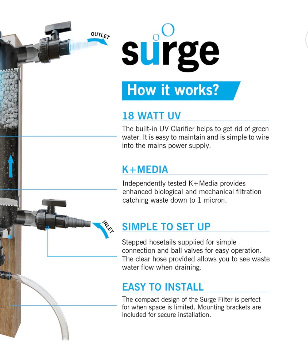 Evolution Aqua Surge Filter - Apex Koi